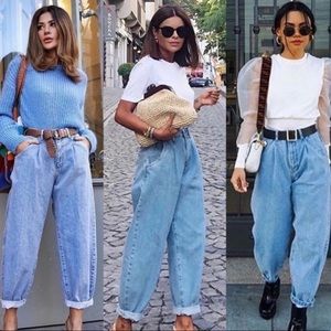 Zara Authentic Slouchy Jeans in Light Blue